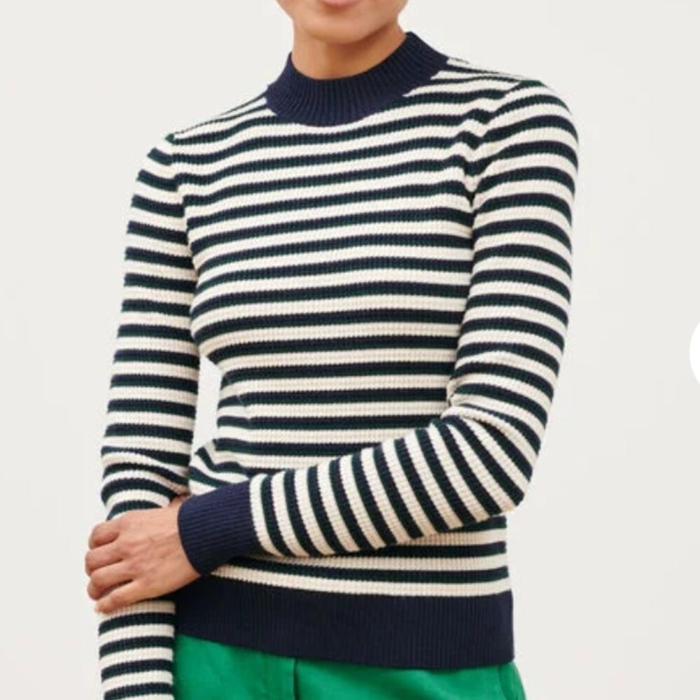 Comptoir Des Cotonniers Striped Turtleneck Sweater